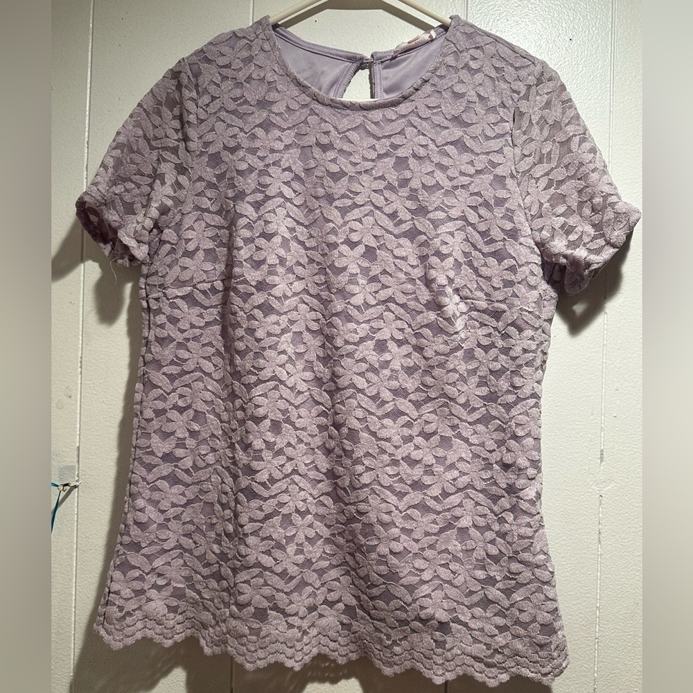 Ted Baker Lilac Floral Lace Blouse